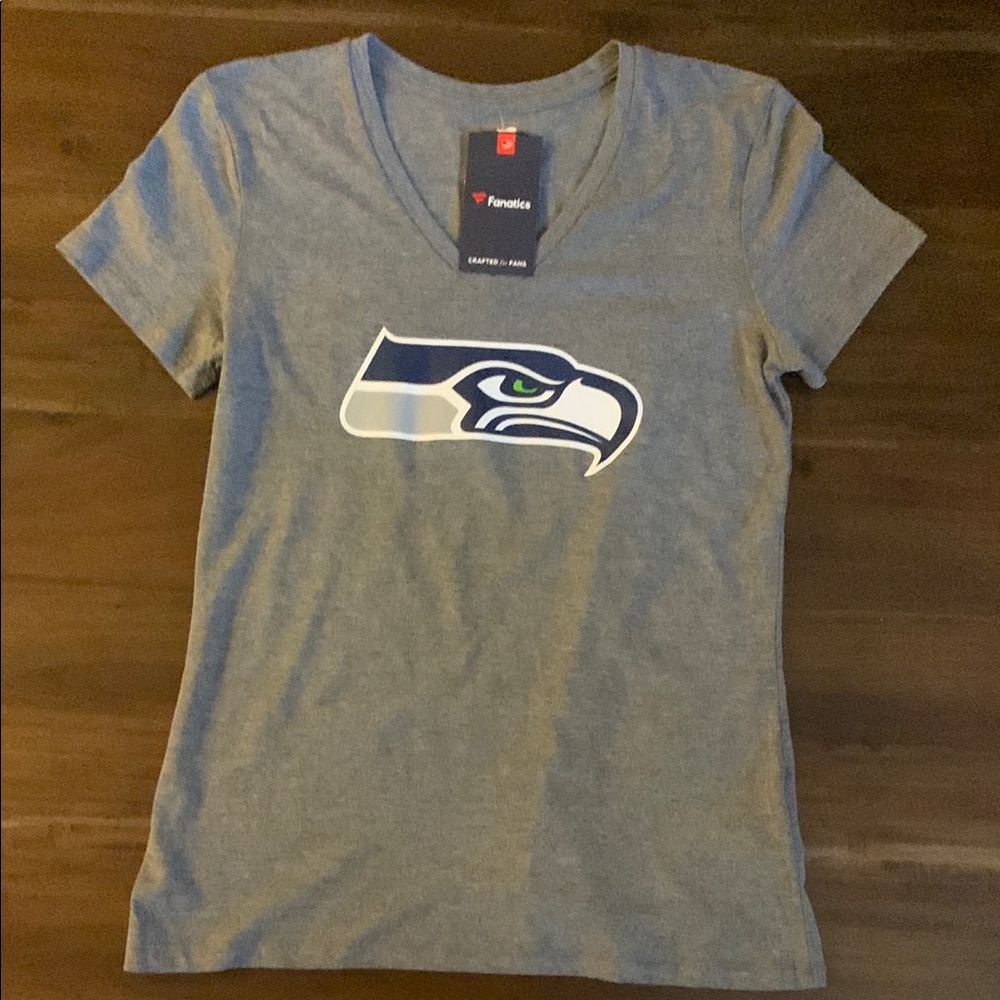 Fanatics Women's Gray Seattle Seahawks V-Neck T-Shirt